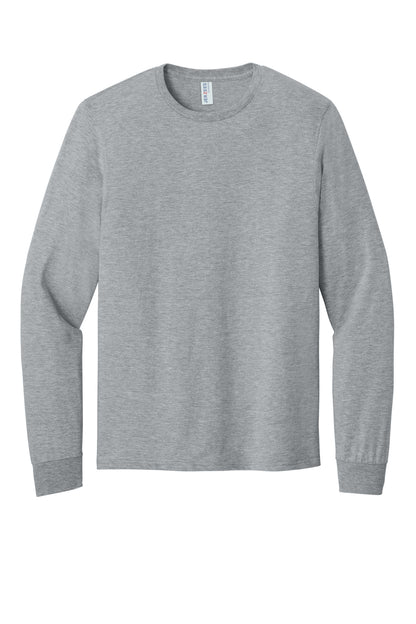 Front View of AthlHthr Jerzees Classics Unisex Cotton Long Sleeve T-Shirt 363L plain