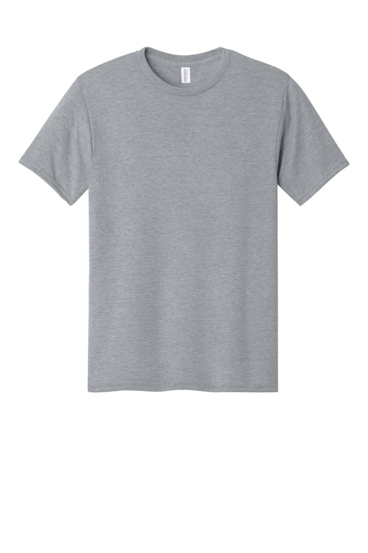 Front View of AthlHthr Jerzees Dri-Power 100% Polyester T-Shirt. 21M plain