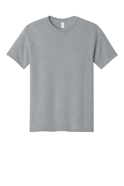 Front View of AthlHthr Jerzees Dri-Power 100% Polyester T-Shirt. 21M plain