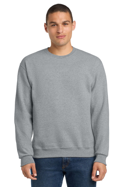 Front View of AthlHthr Jerzees - NuBlend Crewneck Sweatshirt. 562M plain