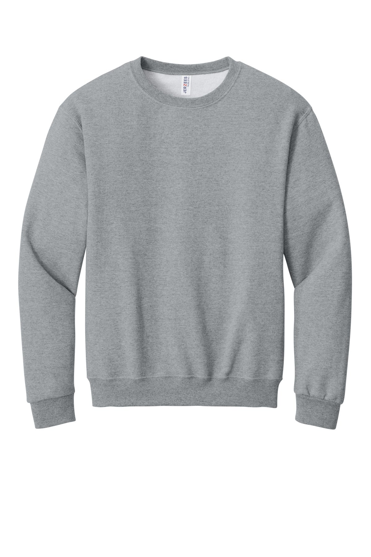 Front View of AthlHthr Jerzees - NuBlend Crewneck Sweatshirt. 562M plain
