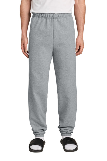 Front View of AthlHthr Jerzees - NuBlend Sweatpant. 973M plain