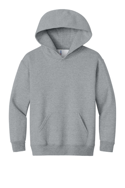 Front View of AthlHthr Jerzees - Youth NuBlend Pullover Hooded Sweatshirt. 996Y plain