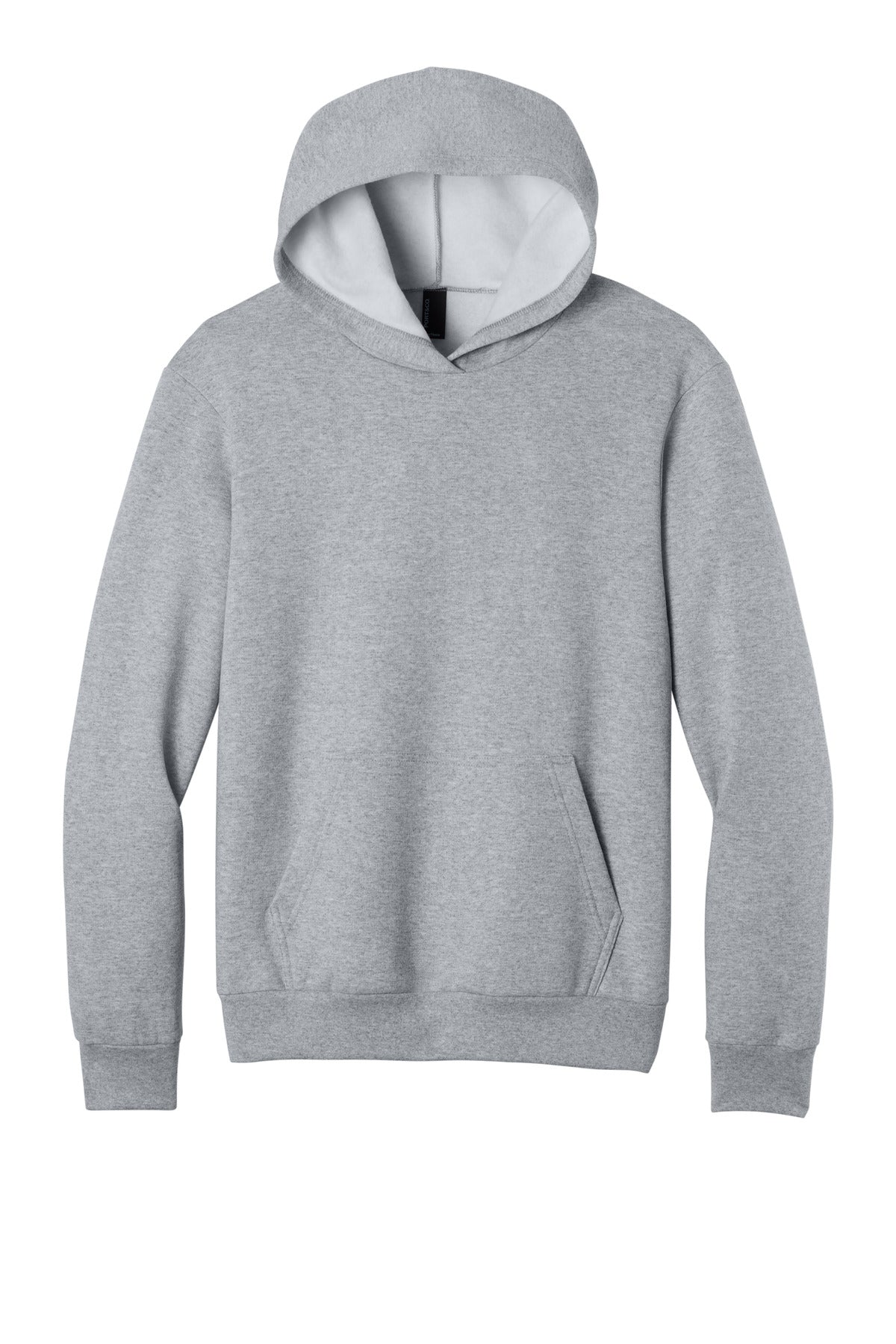 Front View of AthlHthr Port & Co Easy Fleece Pullover Hooded Sweatshirt PC68H plain