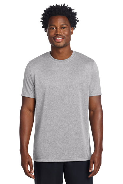 Front View of AthlHthr Sport-Tek Echo Tee ST760 plain