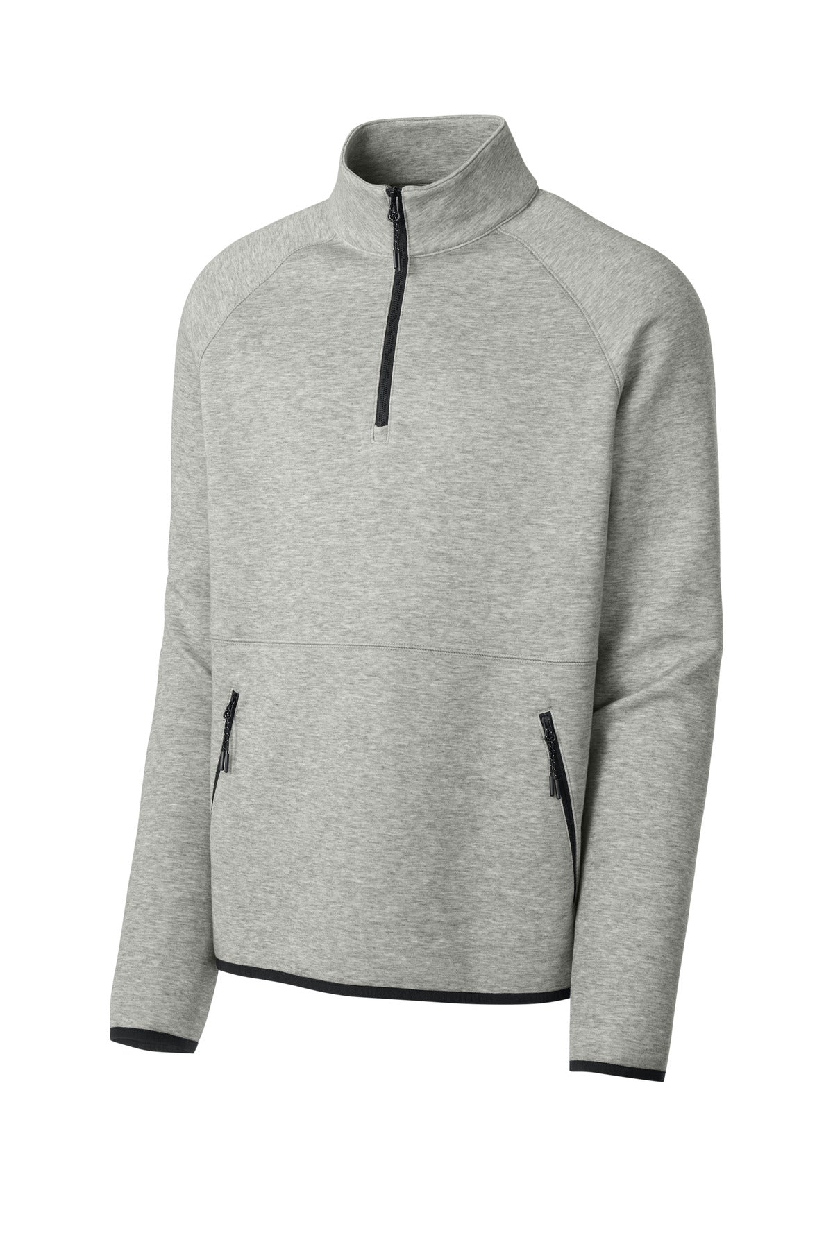 Front View of AthlHthr Sport-Tek Phenom 1/4-Zip ST841 plain