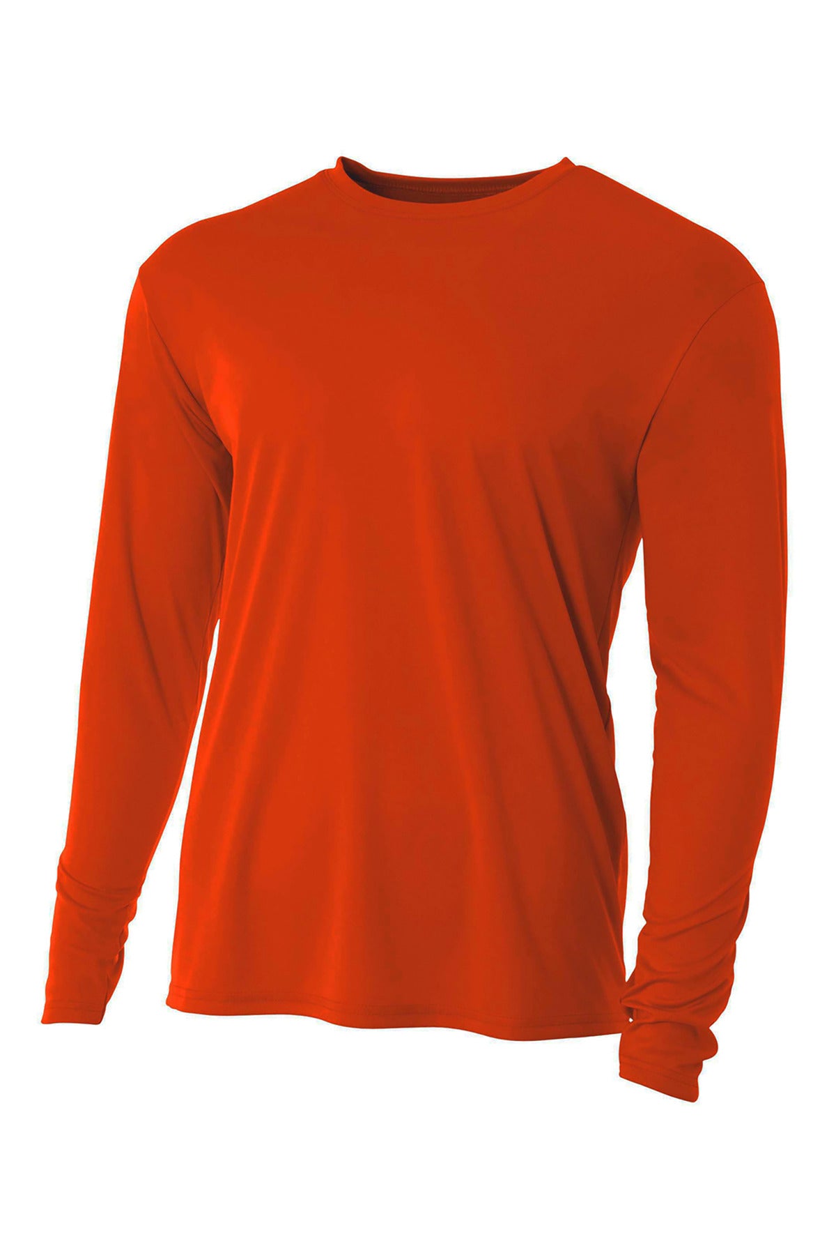 Front View of AthlOrange A4 Cooling Performance Long Sleeve Tee A4N3165 plain