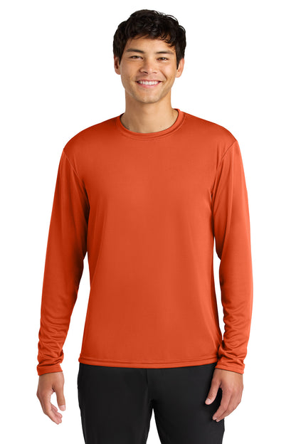 Front View of AthlOrange A4 Cooling Performance Long Sleeve Tee A4N3165 plain