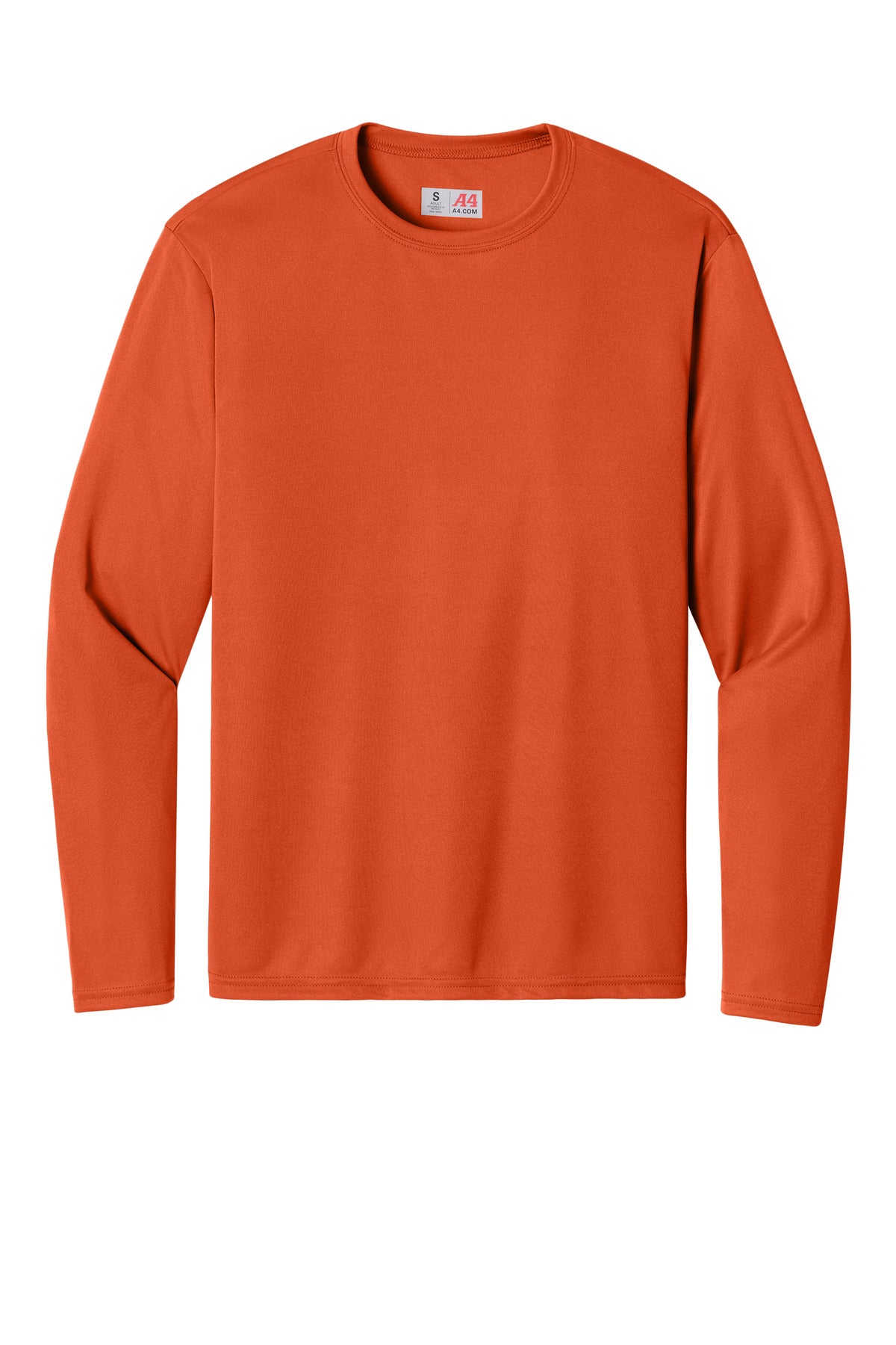 Front View of AthlOrange A4 Cooling Performance Long Sleeve Tee A4N3165 plain