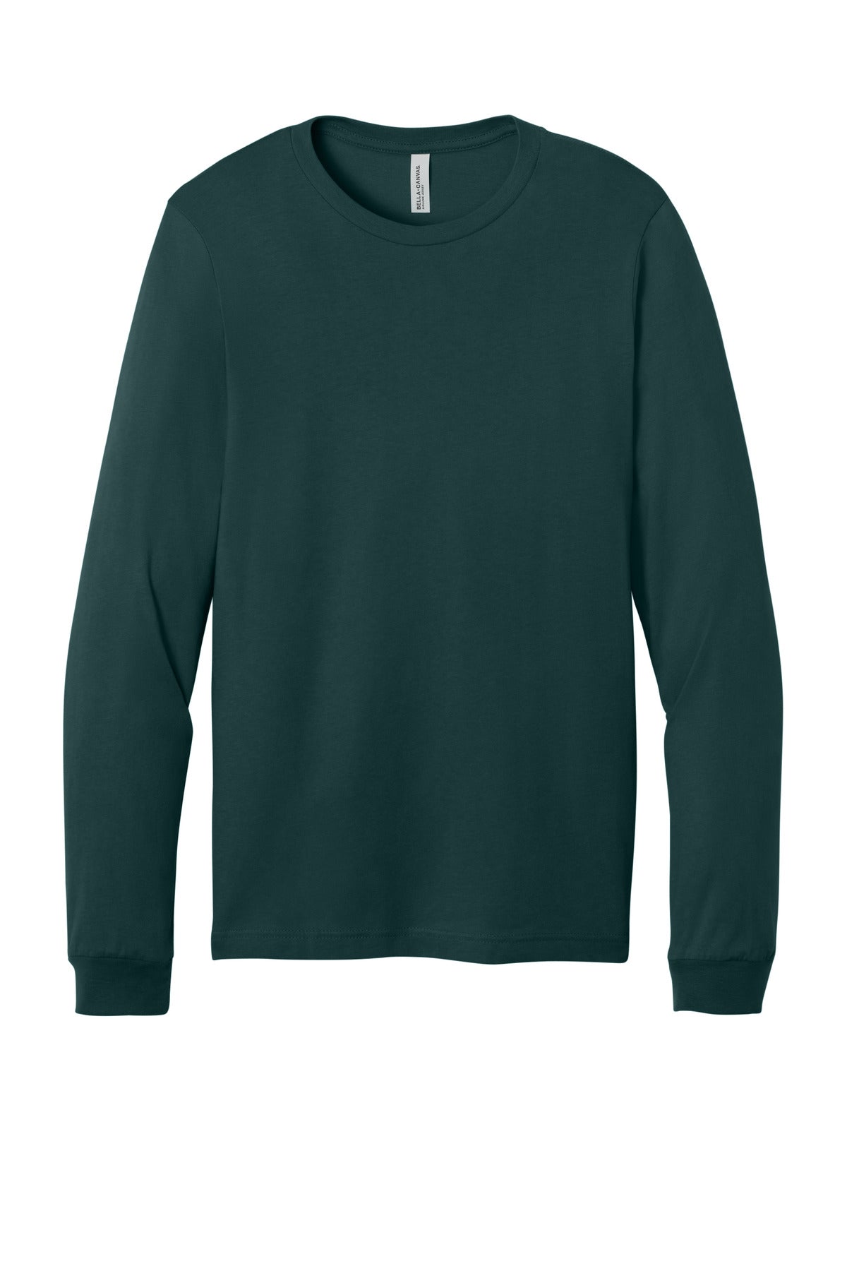 Front View of Atlantic BELLA+CANVAS Unisex Jersey Long Sleeve Tee. BC3501 plain