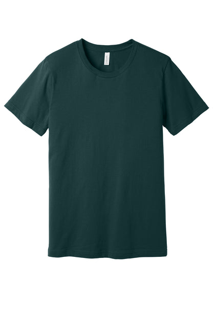 Front View of Atlantic BELLA+CANVAS Unisex Jersey Short Sleeve Tee. BC3001 plain
