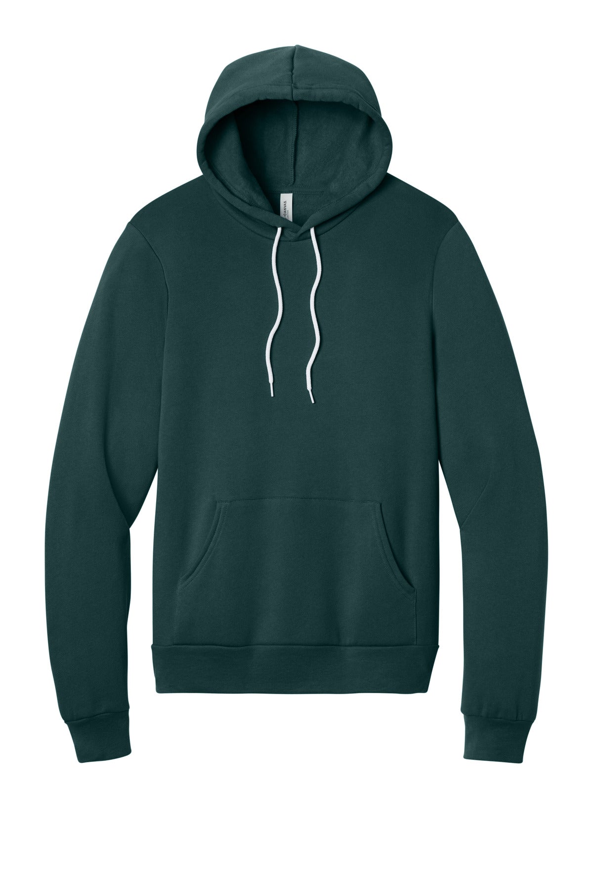 Front View of Atlantic BELLA+CANVAS Unisex Sponge Fleece Pullover Hoodie. BC3719 plain