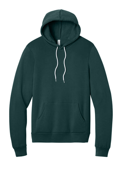 Front View of Atlantic BELLA+CANVAS Unisex Sponge Fleece Pullover Hoodie. BC3719 plain