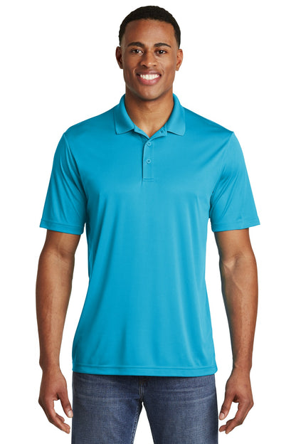 Front View of Atomic Blue Sport-Tek PosiCharge Competitor Polo. ST550 plain