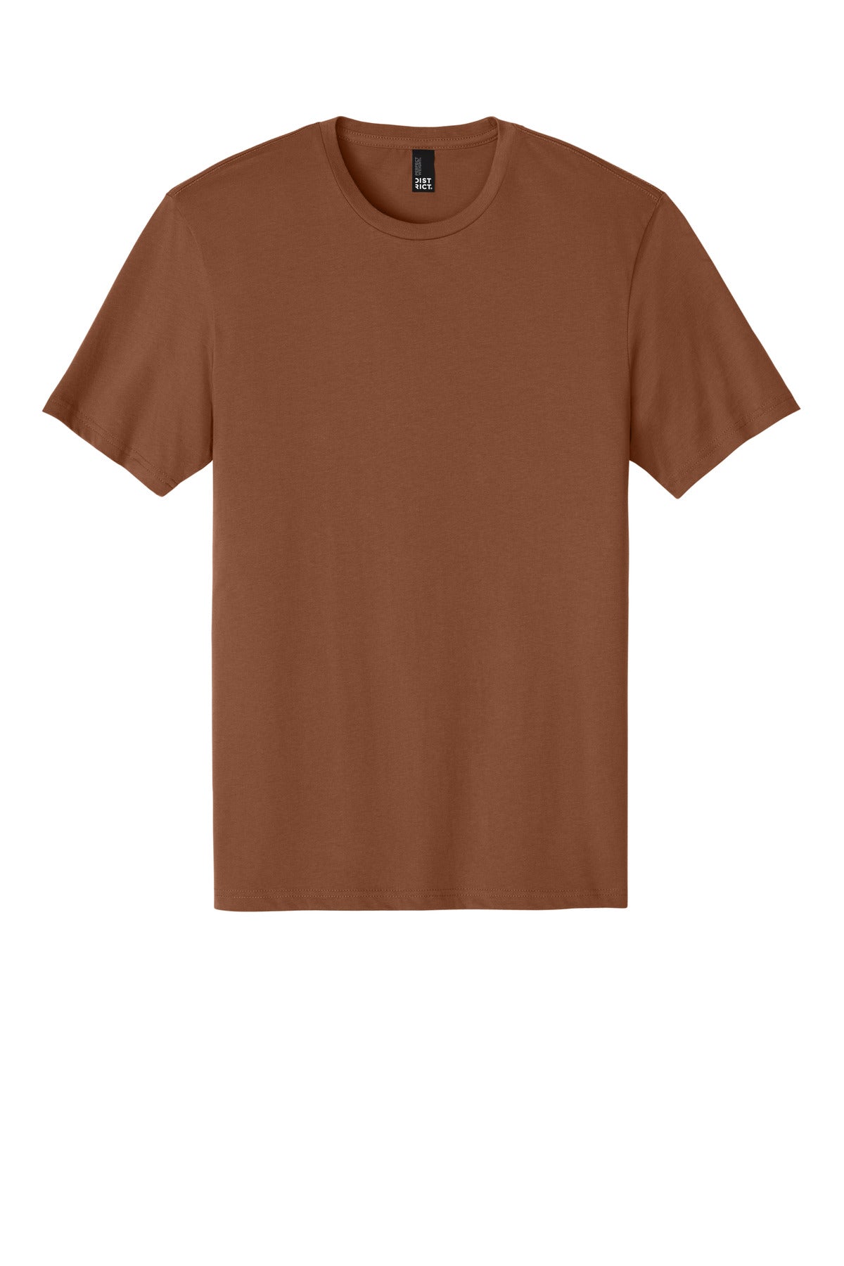 Front View of BakedClay District Perfect Weight Tee. DT104 plain