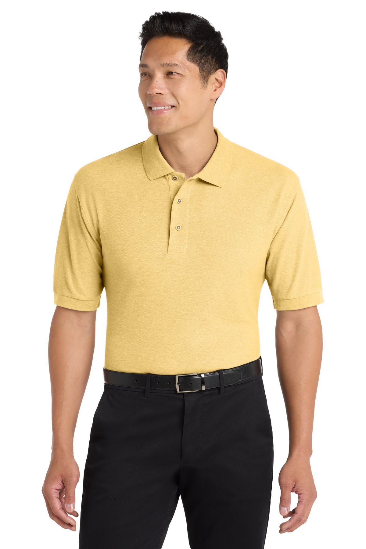 Front View of Banana Port Authority Silk Touch Polo K500 plain
