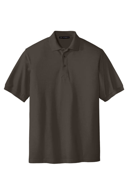 Front View of Bark Port Authority Silk Touch Polo K500 plain