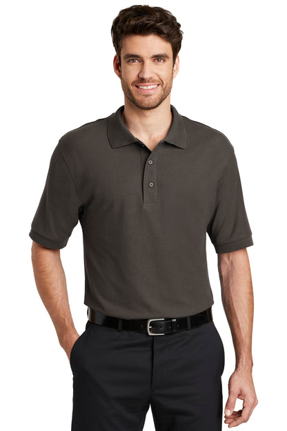 Front View of Bark Port Authority Silk Touch Polo K500 plain