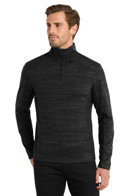 Front View of BktpHthr OGIO Flux 1/4-Zip OG823 plain