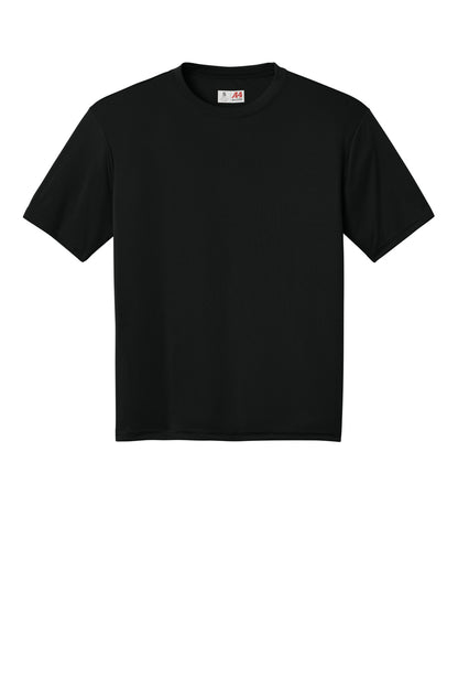 Front View of Black A4 Cooling Performance Short Sleeve Tee A4N3142 plain