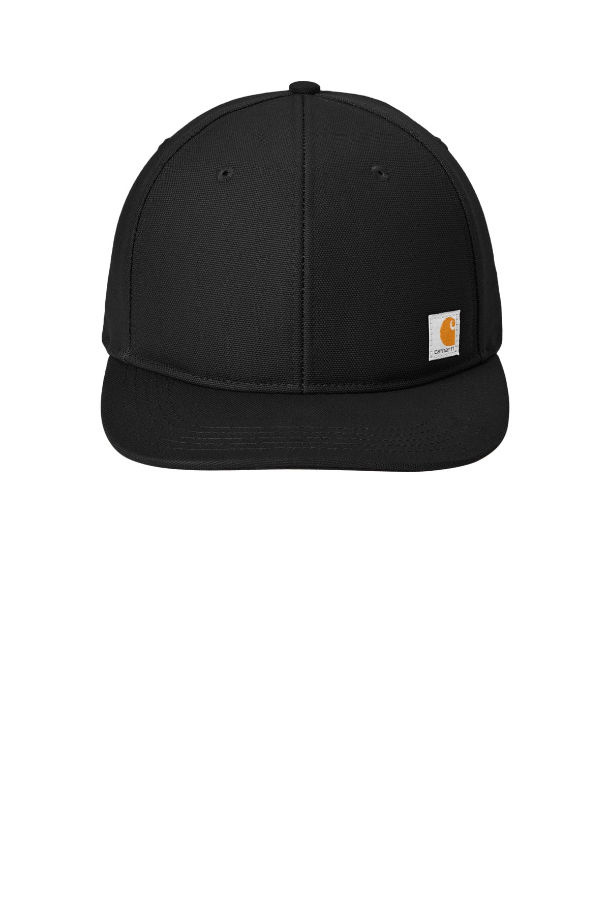 Front View of Black Carhartt Ashland Cap. CT106665 plain