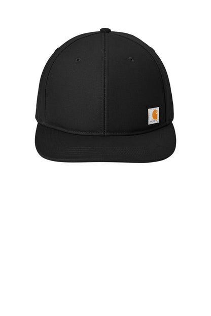 Front View of Black Carhartt Ashland Cap. CT106665 plain