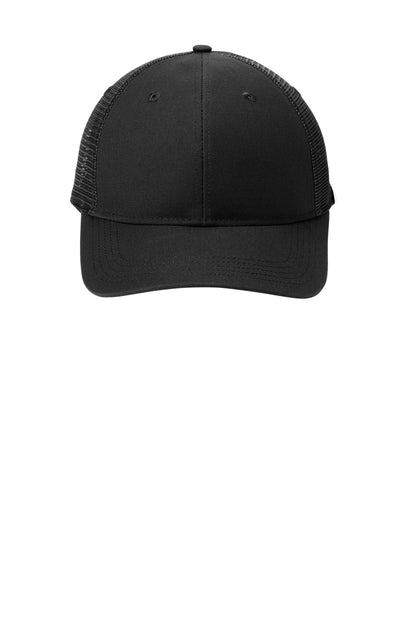 Front View of Black Carhartt Rugged Professional Series Cap CT106687 plain