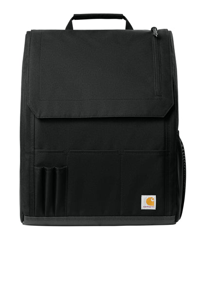 Front View of Black Carhartt Universal Seat Organizer CTC0001617 plain