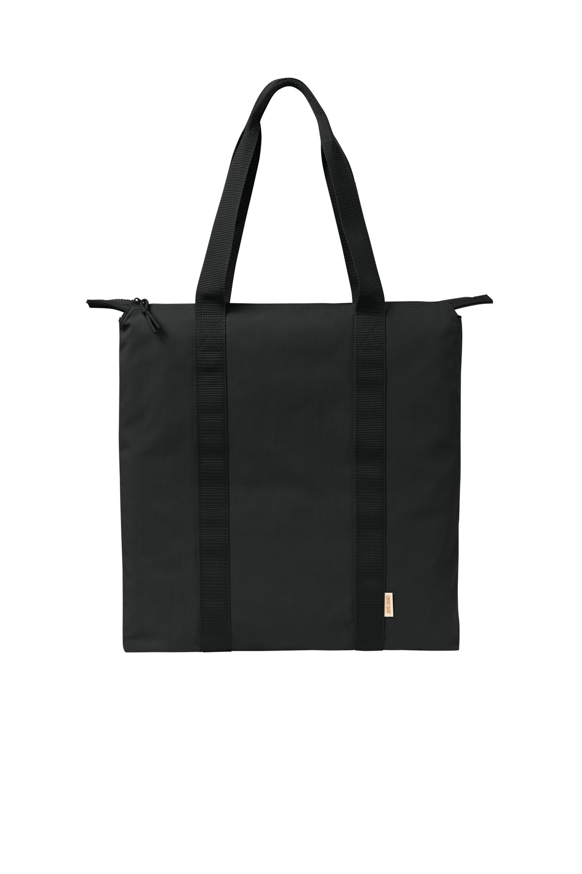 Front View of Black Comfort Colors Nomad Carry-All Bag CCNT0 plain