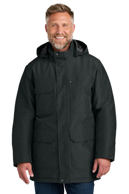 Front View of Black CornerStone Elements Insulated Parka CSJ10 plain