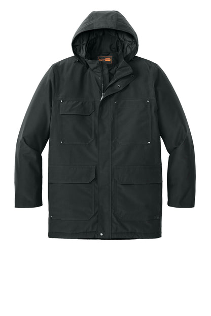 Front View of Black CornerStone Elements Insulated Parka CSJ10 plain