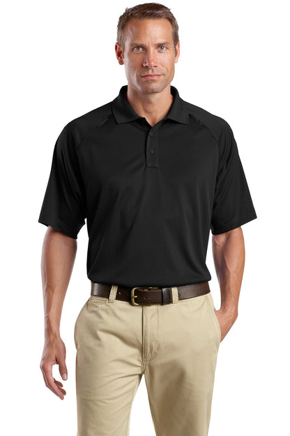 Front View of Black CornerStone - Select Snag-Proof Tactical Polo. CS410 plain