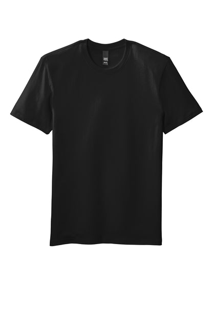 Front View of Black District Flex Tee DT7500 plain