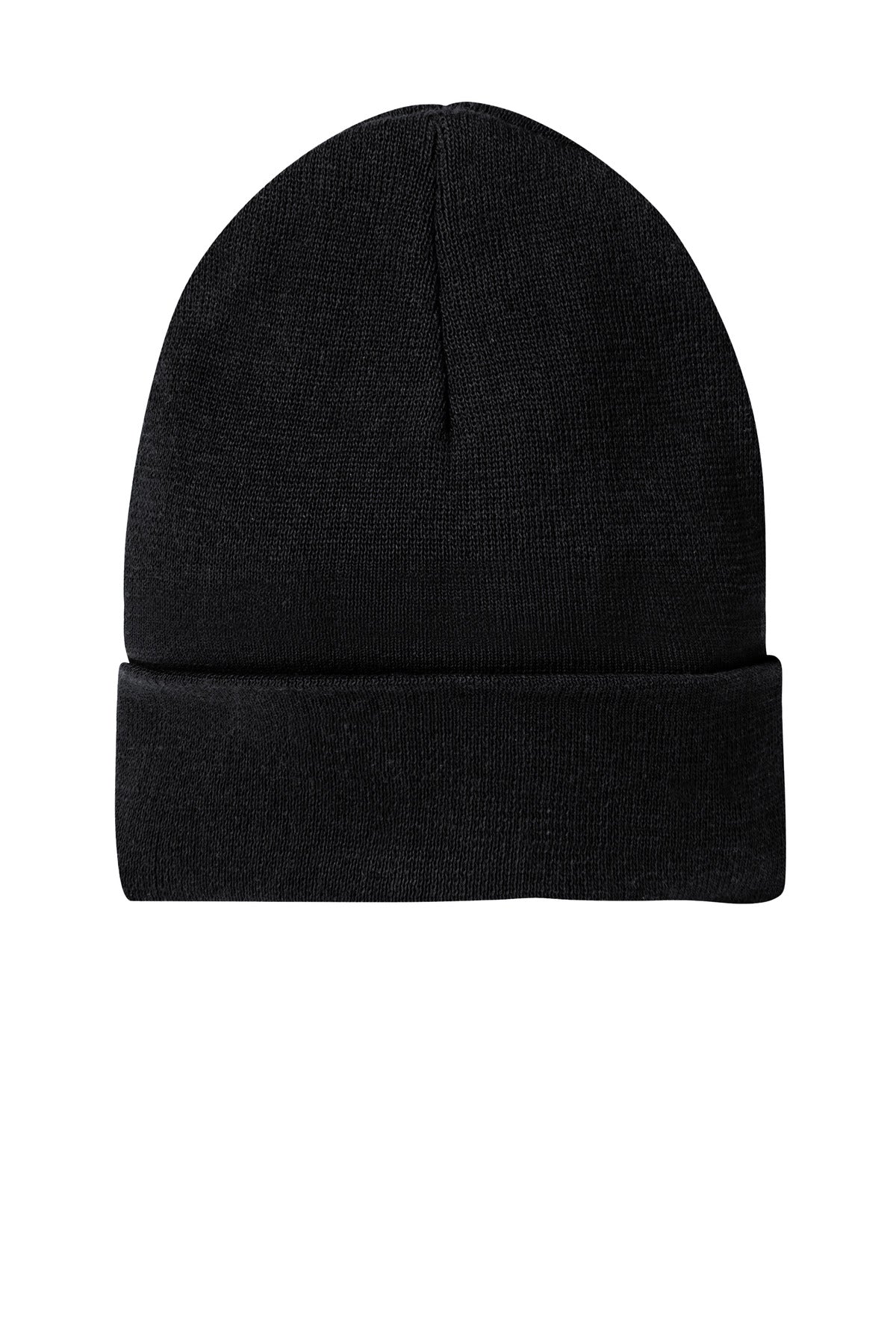 Front View of Black District Re-Beanie DT815 plain