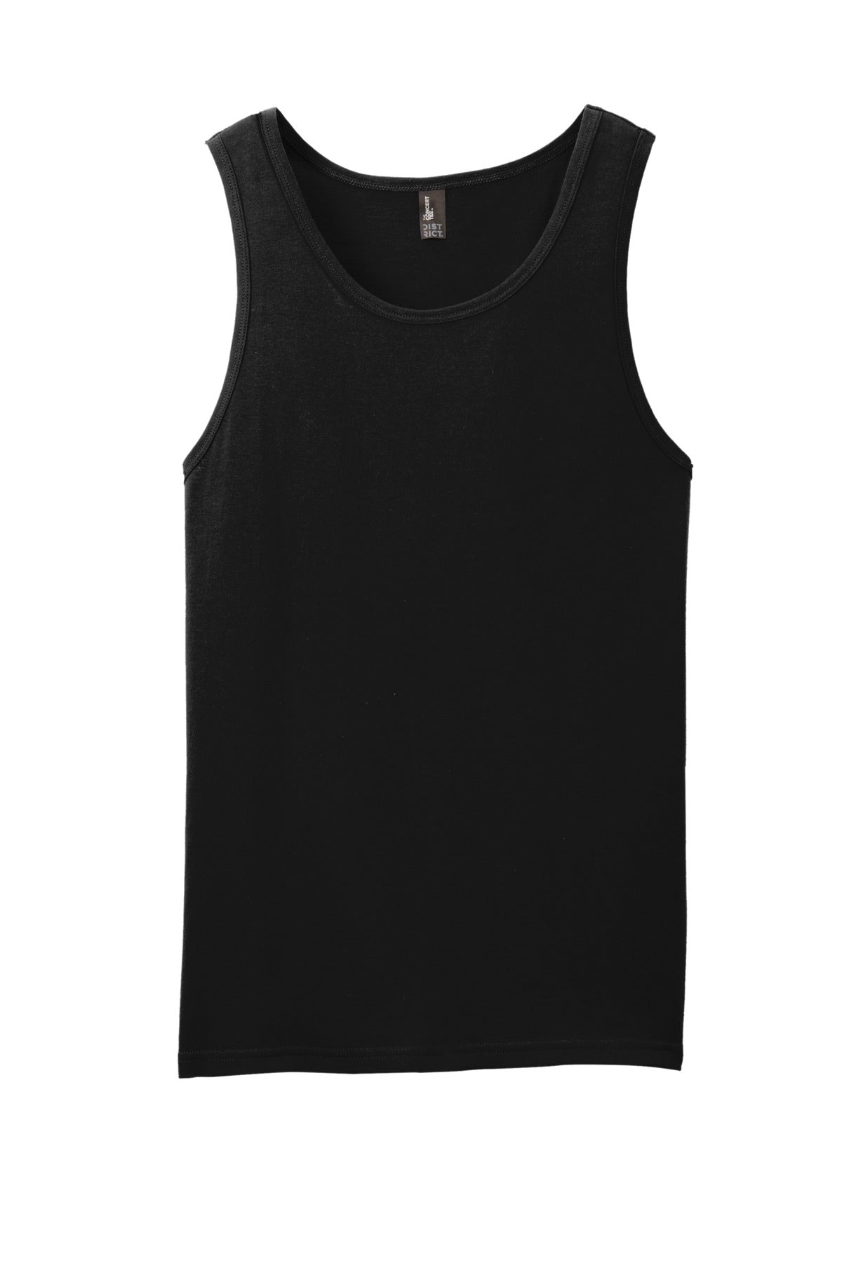Front View of Black District The Concert Tank . DT5300 plain