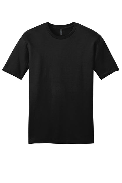 Front View of Black District Very Important Tee . DT6000 plain