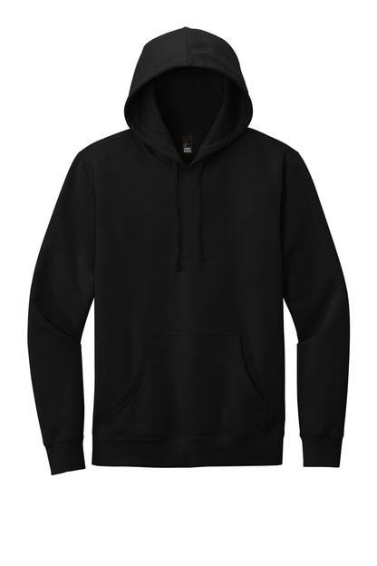 Front View of Black District V.I.T. Fleece Hoodie DT6100 plain