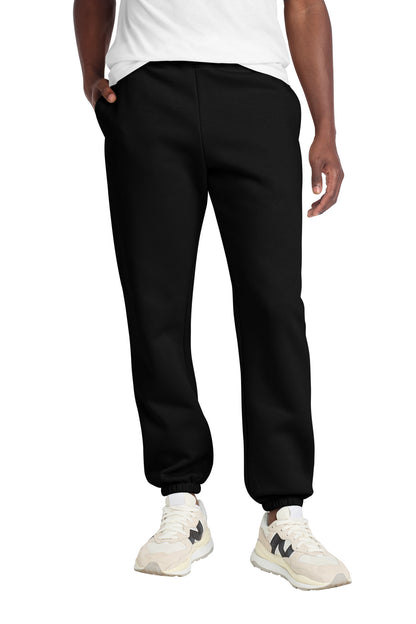 Front View of Black District V.I.T. Heavyweight Fleece Sweatpant DT6162 plain