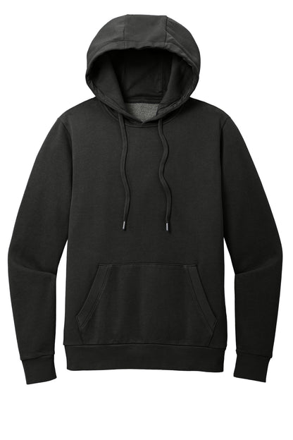 Front View of Black District Wash Fleece Hoodie DT2200 plain