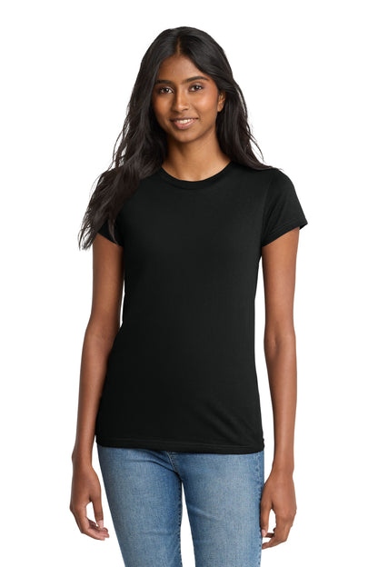 Front View of Black District Women's Fitted The Concert Tee DT5001 plain