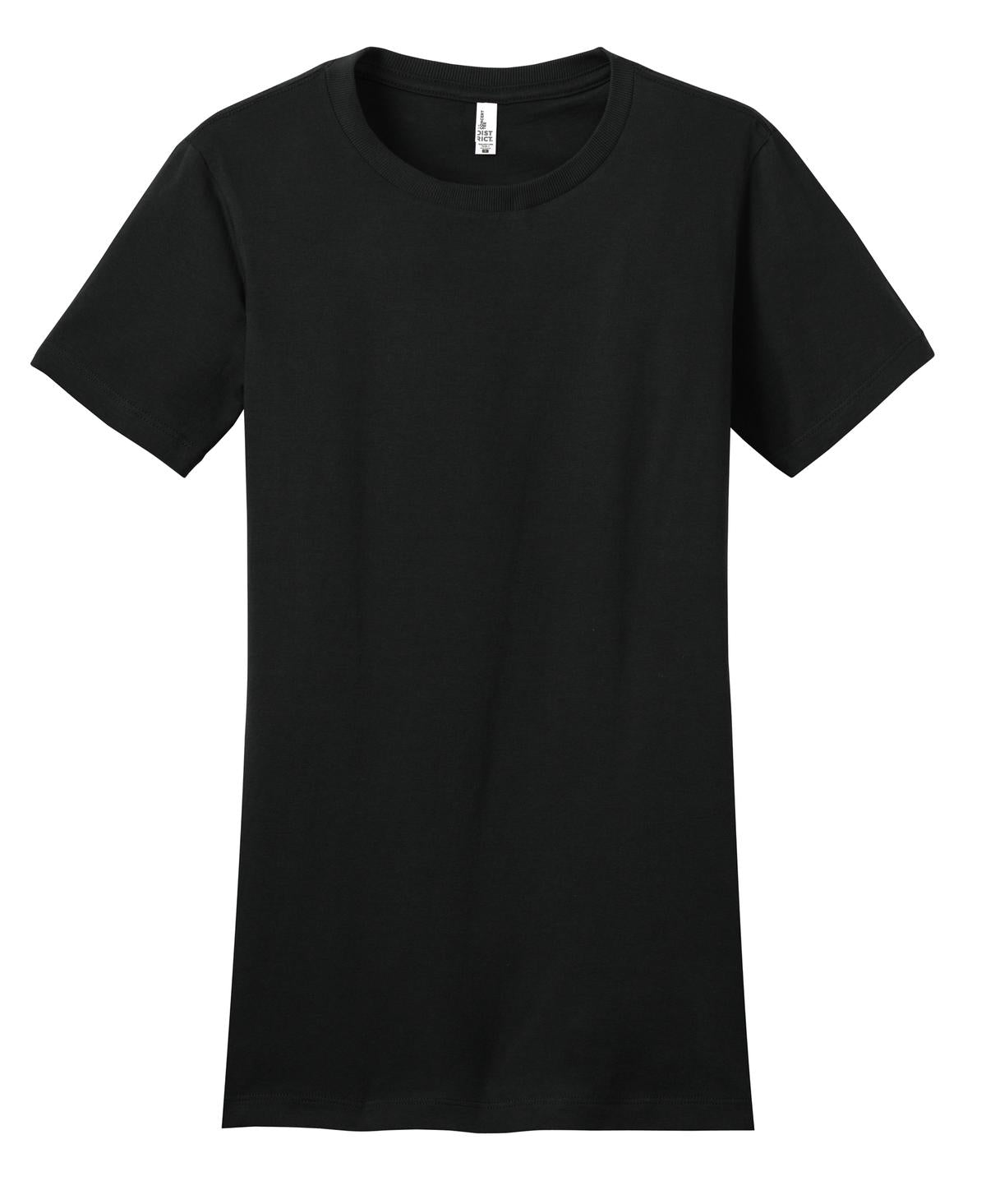 Front View of Black District Women's Fitted The Concert Tee DT5001 plain