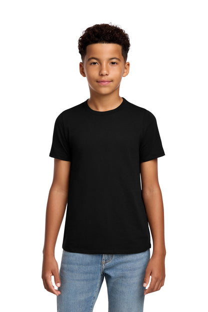 Front View of Black District Youth Perfect Blend CVC Tee DT108Y plain