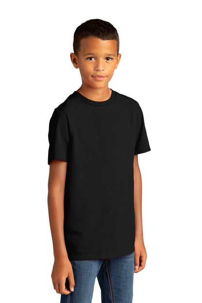 Front View of Black District Youth Re-Tee DT8000Y plain