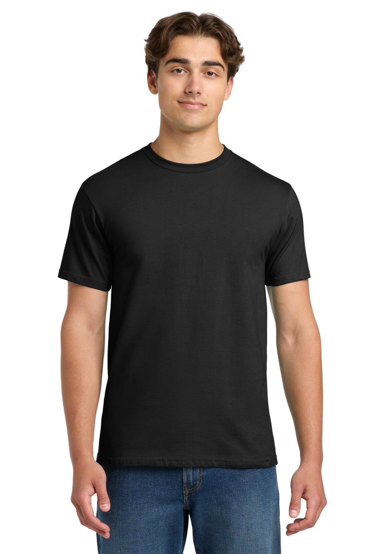 Front View of Black Gildan Hammer T-Shirt. H000 plain