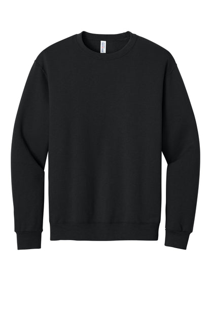 Front View of Black Jerzees - NuBlend Crewneck Sweatshirt. 562M plain