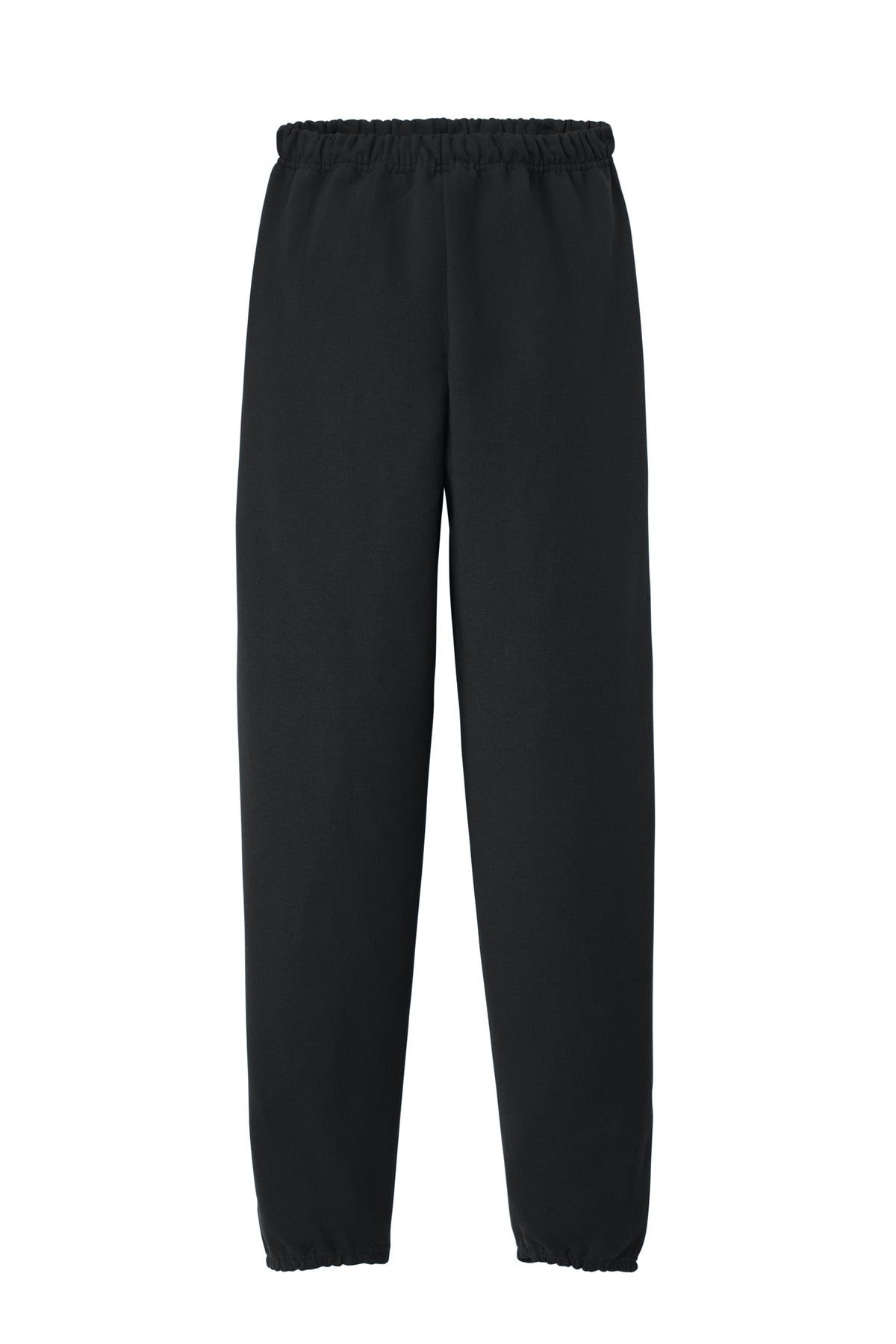 Front View of Black Jerzees - NuBlend Sweatpant. 973M plain