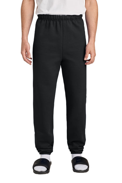 Front View of Black Jerzees - NuBlend Sweatpant. 973M plain