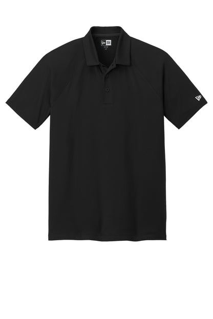Front View of Black New Era Power Polo NEA225 plain