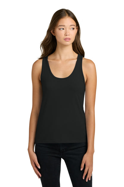 Front View of Black Next Level Apparel Women's Cotton Tank NL3933 plain