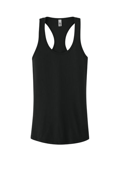 Front View of Black Next Level Apparel Women's Ideal Racerback Tank NL1533 plain